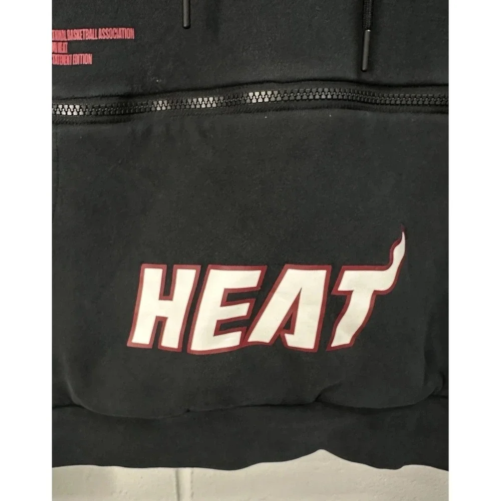 Jordan Miami Heat Courtside Statement‎ Edition Black Pullover Hoodie / Large